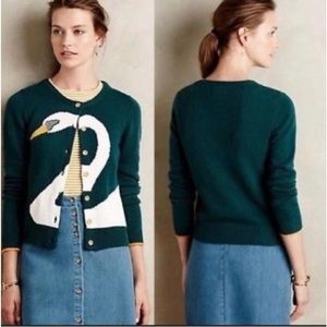 Yumi Kim Swan Anthropologie Knitwear Women’s Green Cardigan Sweater Wool Blend M